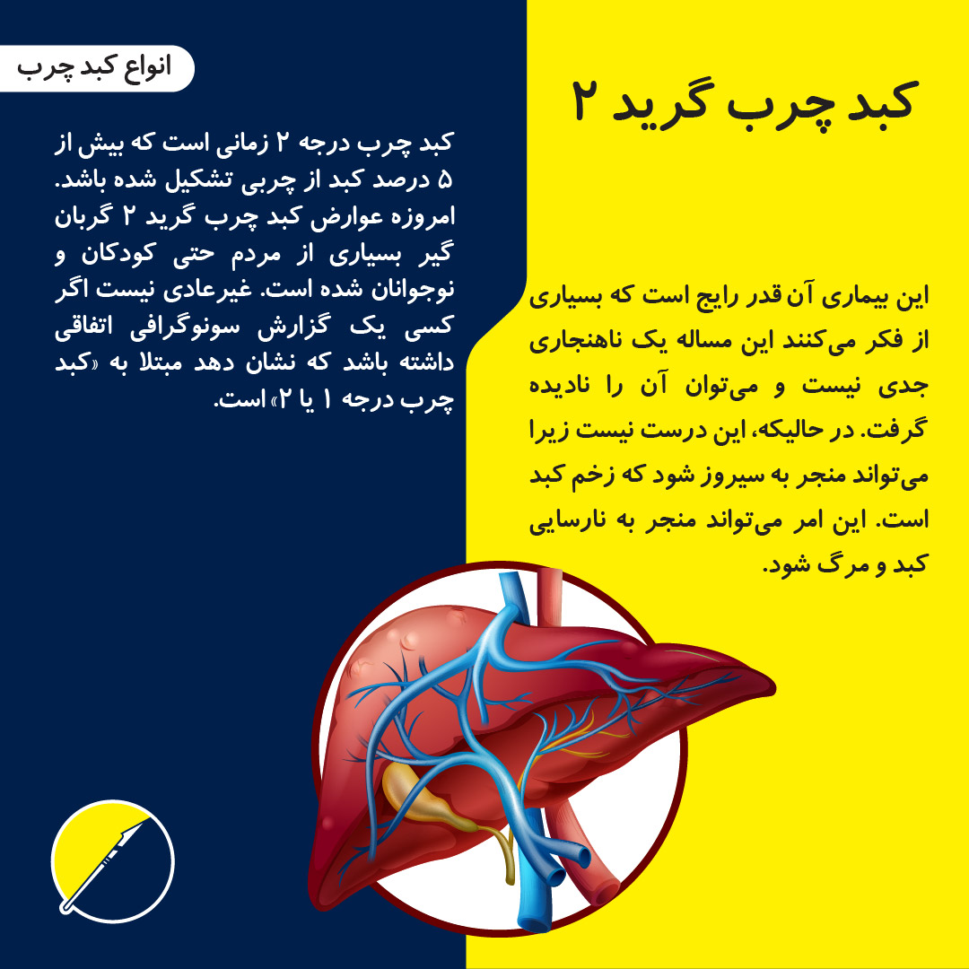 معرفی انواع کبد چرب